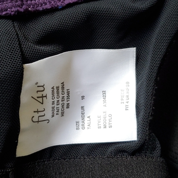 Fit 4 U purple swimsuit - Picture 5 of 8